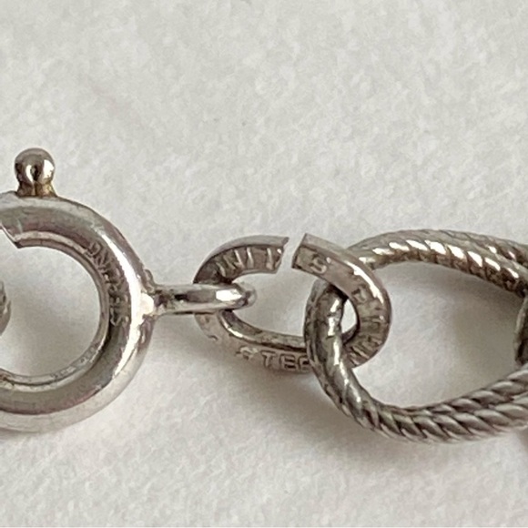 Vintage Sterling Silver Double Link Charm Bracelet - Picture 9 of 9